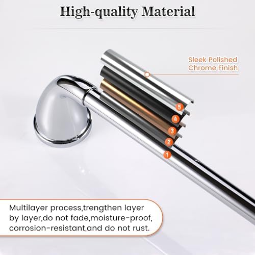 Adjustable 4-Piece Chrome Towel Holder Set