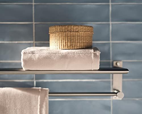 24-Inch Towel Storage with Bar Brushed Nickel