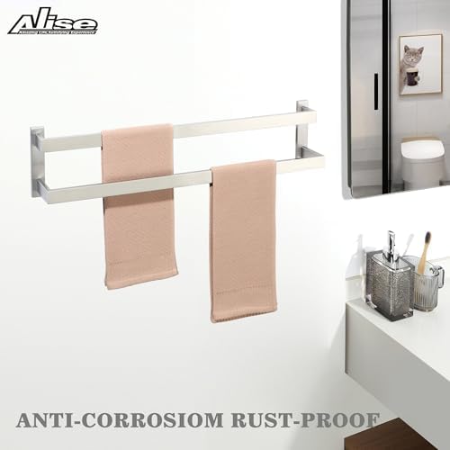 Alise Essential 28-inch Double Towel Bar Black