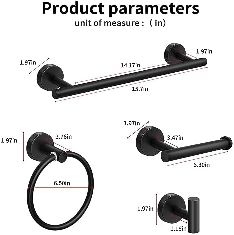 5-Piece Stainless Steel Bathroom Accessories Set