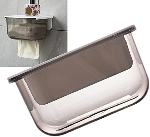 Self Adhesive Toilet Paper Holder Transparent Bathroom Home Use