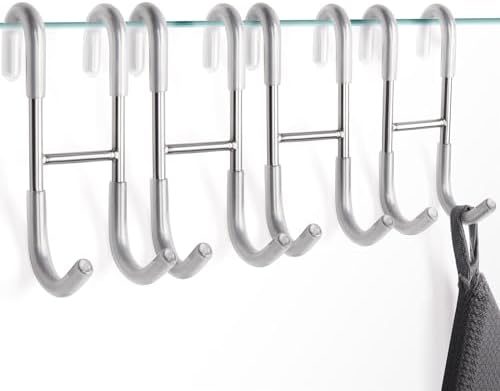 Roomy and Durable Frameless Shower Door Hook Set