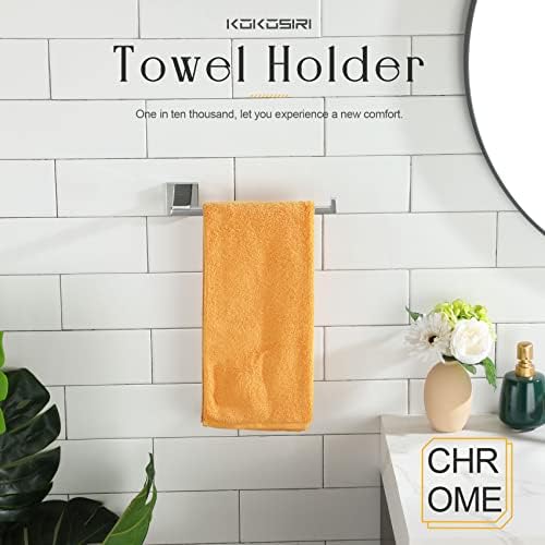 KOKOSIRI Rust-Proof Polished Chrome Towel Holder Bar
