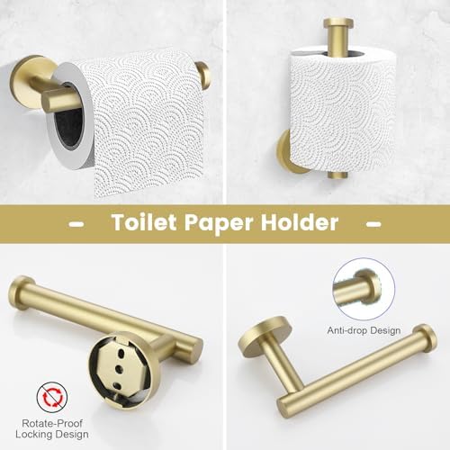 10-Piece Gold Bathroom Hardware Set