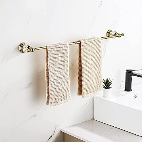 Wolibeer Gold Crystal Towel Bar Set
