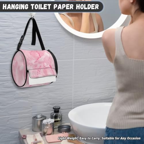 YUVAMAGIMOPink Marble Print Paper Towel Storage Bag