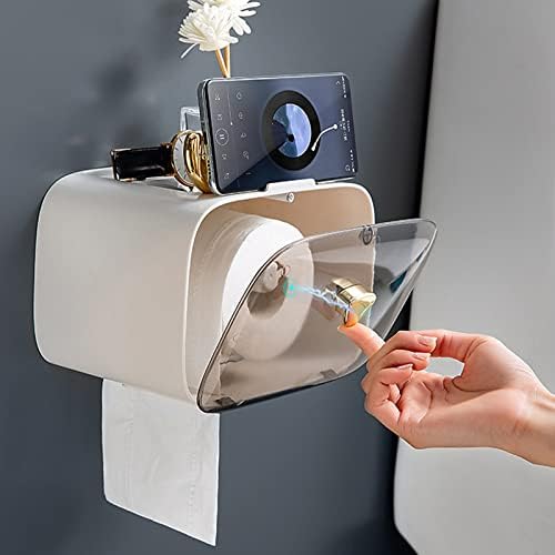 Adjustable Transparent Toilet Paper Holder with Antler Design for Bathroom