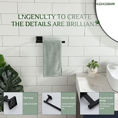 KOKOSIRI Towel Bar Stainless Steel Bathroom Hardware 2 Pack