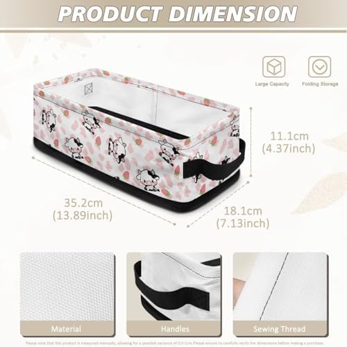 Voxugoniy Toilet Basket Tank Topper Cow Design Storage Basket