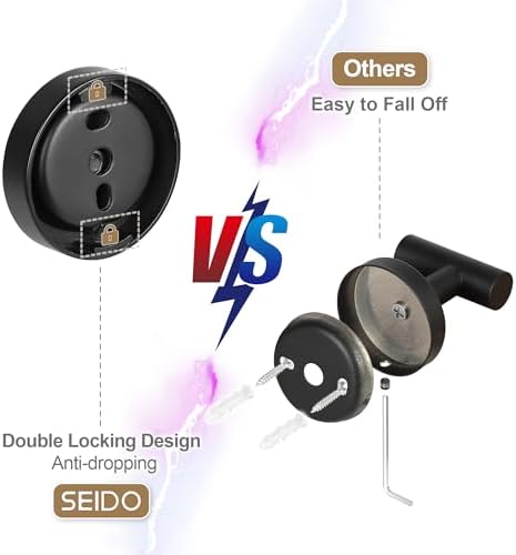SEIDO Matte Black 24 Towel Bar