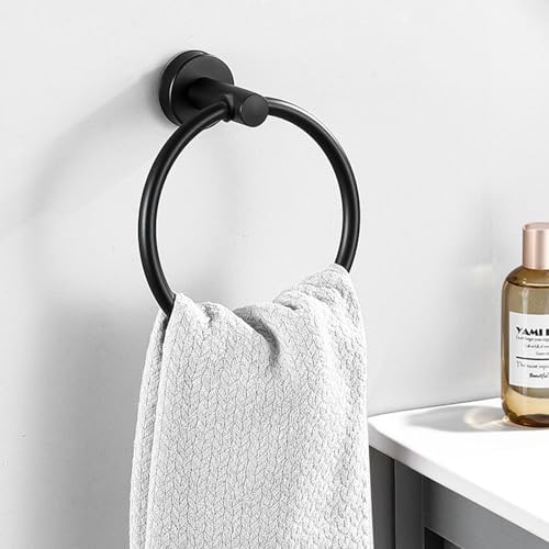 Lckppt Matte Black Bathroom Accessories Set
