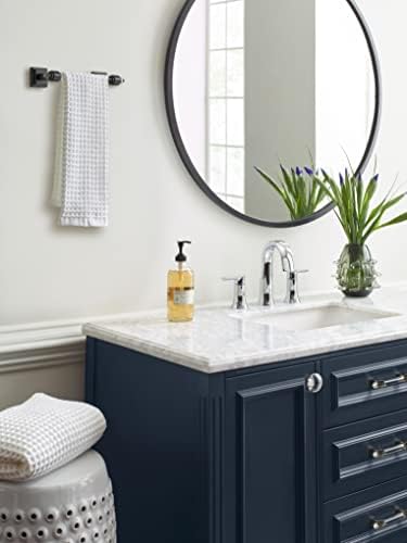 Amerock BH36065CMB - ClearMatte Black Towel Bar 8 in Towel Rack