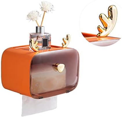 Cyrank Toilet Paper Holder with Transparent Window