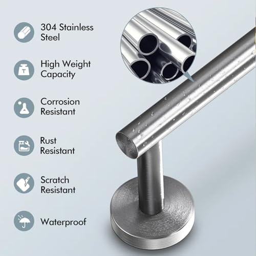 IJDD Modern Bathroom Essential Set with 24-Inch Towel Bar More