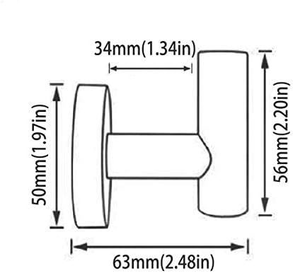 PerfectWhite Towel Hooks Coat Robe Hook - 304 Stainless Steel 2 Count