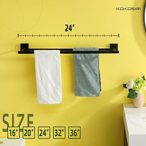 KOKOSIRI Premium 24-inch Stainless Steel Towel Rail Rust-Resistant Easy to Install