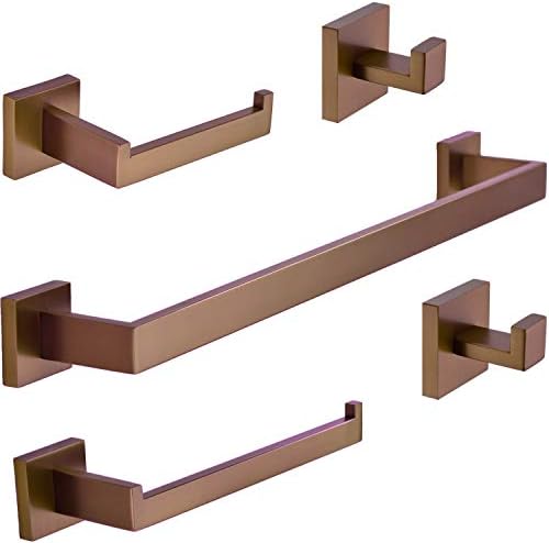 TRUSTMI Rose Gold 5-Piece Bathroom Hardware Set