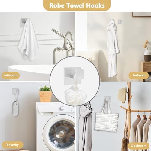 Sturdy 5-Piece Bathroom Towel Holder Set with Stainless Steel Bar Silver