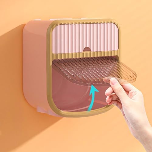 Stylish Pink Wall-Mounted Toiletry Holder for Efficient Bathroom Organization Use