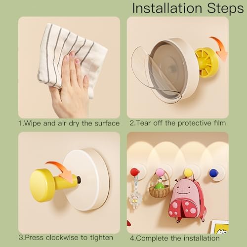 Strong 15LB Suction Cup Hooks for Bathroom Kitchen Storage