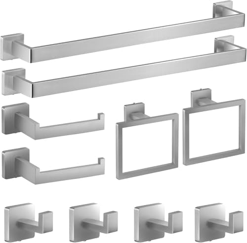 OStarvel 10-Piece 24-Inch Towel Bar Set Brushed Nickel