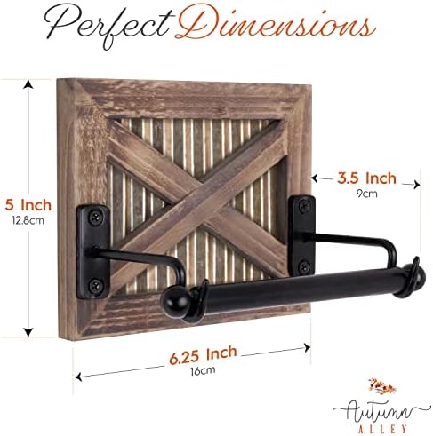 Autumn Alley Farmhouse Barn Door Toilet Paper Holder