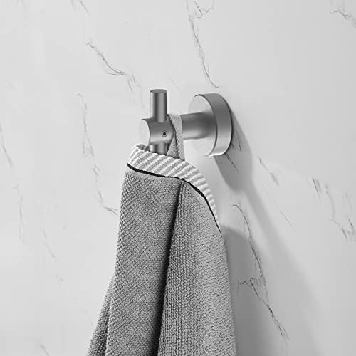 6-Piece Aluminum Towel Bar Set 24 Long Gun Grey