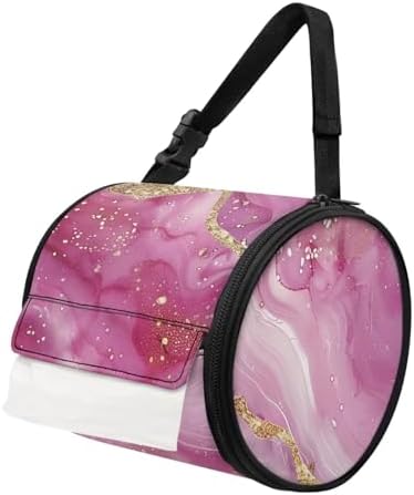 Pink Marble Toilet Paper Holder Hanging