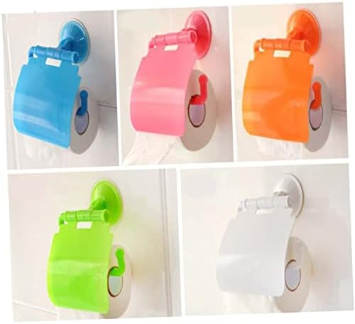 COSMEVIVI3pcs Bathroom Wall Mounted Tissue Box Toilet Paper Holder Rose Red