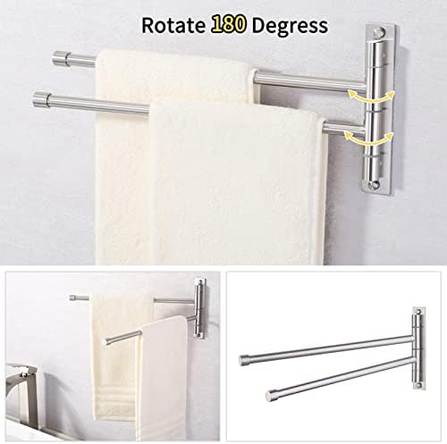 Washroom 2-Arm Towel Bar with SS Finish