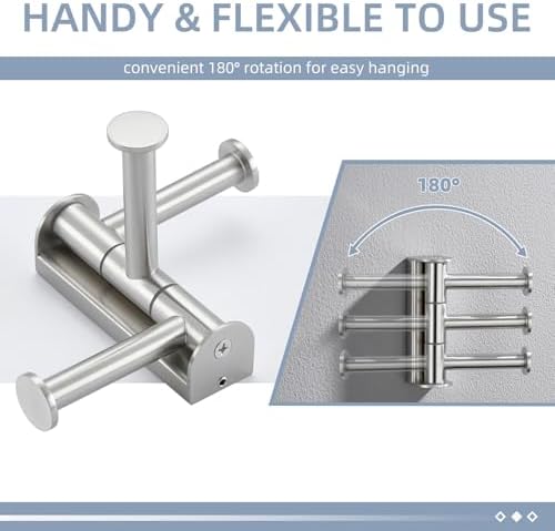 Sturdy Towel Robe Hook for Bathroom Compact Design