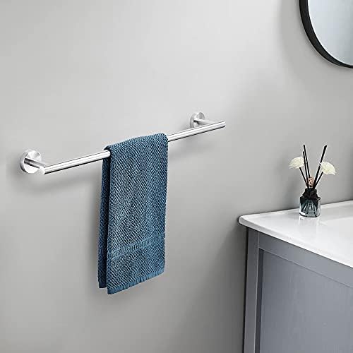 Sturdy 304 Stainless Steel Bath Towel Bar with Smooth Nickel Finish