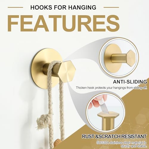 Bath Kitchen Adhesive Hook Set 4-Piece