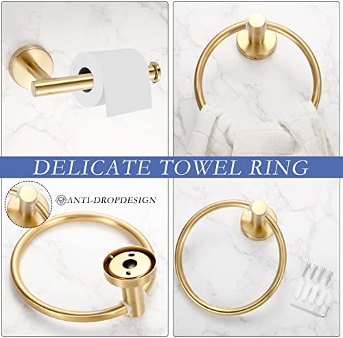 10pcs Gold Matte Bathroom Hardware Set for Modern Renovation