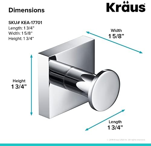 Kraus Ventus Bathroom Robe and Towel Hook