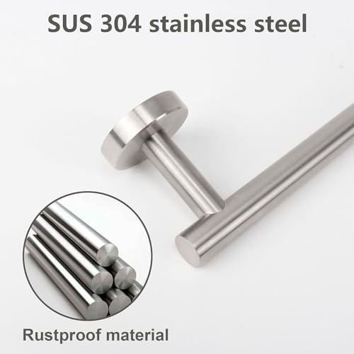 TocTen Double Pack of Heavy-Duty Stainless Steel Towel Bars