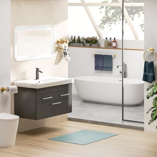 Modern 5-Piece Gold Towel Bar Set