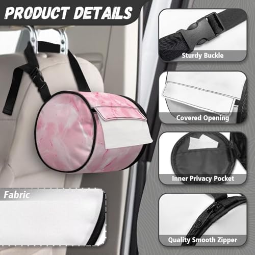YUVAMAGIMOPink Marble Print Paper Towel Storage Bag
