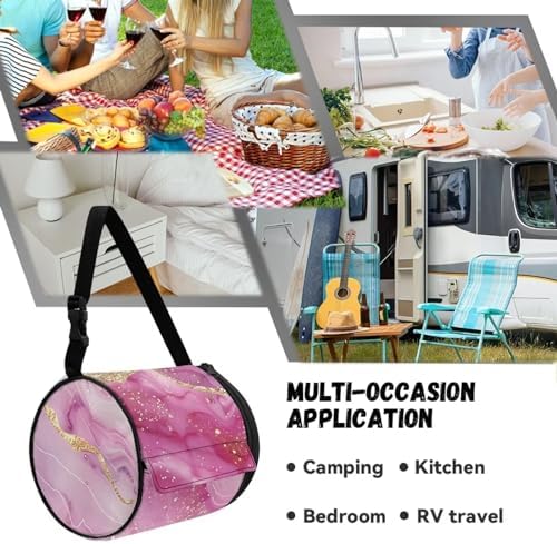 Pink Marble Toilet Paper Holder Hanging