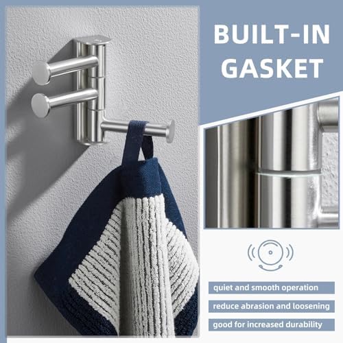 Sturdy Towel Robe Hook for Bathroom Compact Design