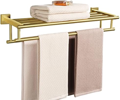 Alise Double Towel Bar Rack Stainless Steel Gold