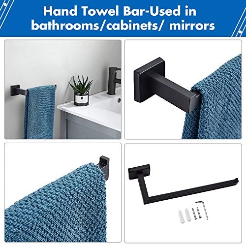 TocTen 4-Piece Stainless Steel Bathroom Hardware Set - Space-Saving Durable