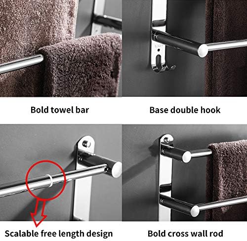 Space-Saving Stainless Steel Towel Bars
