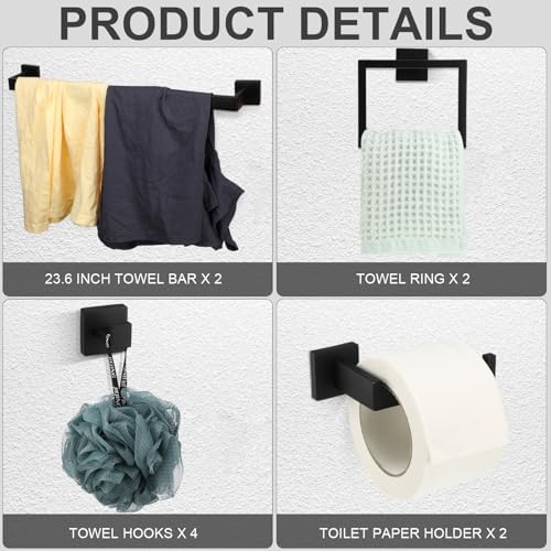 Gisafai 10-Piece Bathroom Hardware Accessories Set