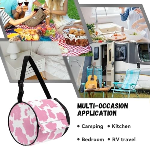 Stylish Pink Cow Print Toilet Paper Holder