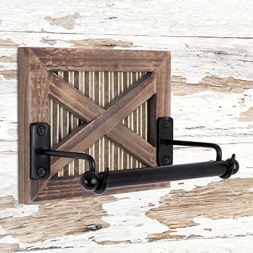 Autumn Alley Farmhouse Barn Door Toilet Paper Holder