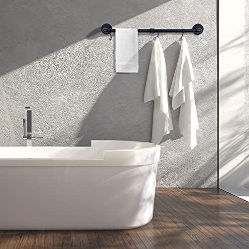 Heavy Duty Towel Bar Space Saving Black Towel Organizer