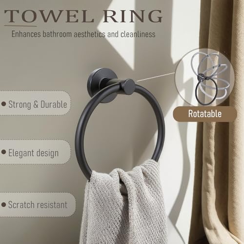 Matte Black Bathroom Accessory Set NO324