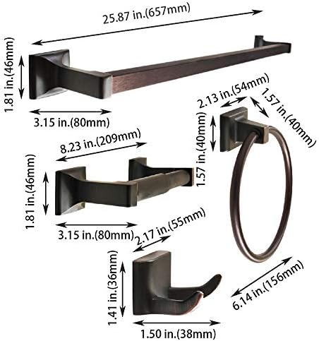 High-Quality Durable 4-Piece Bath Set OIL-RUBBED BRONZE