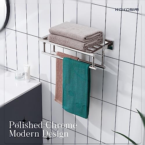 KOKOSIRI Polished Chrome Stainless Steel Towel Rack